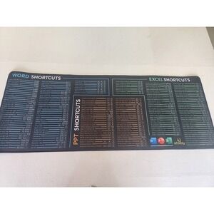 Word Powerpoint Excel Shortcuts Mouse Pad Large Desk Mat New